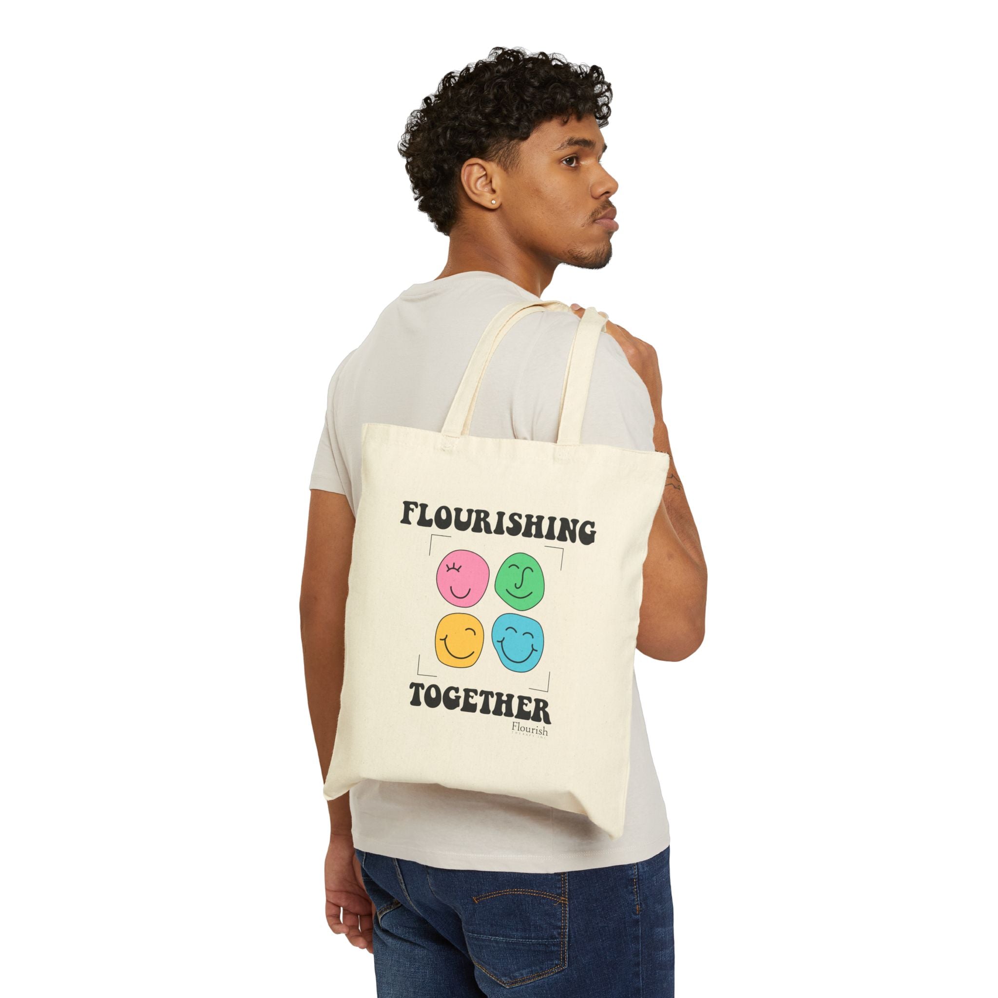 Faces Flourishing Together Tote Bag - Flourish Therapy Collection